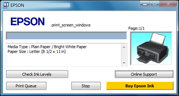 Checking Print Status - Windows