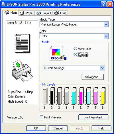 Color Settings –  Support