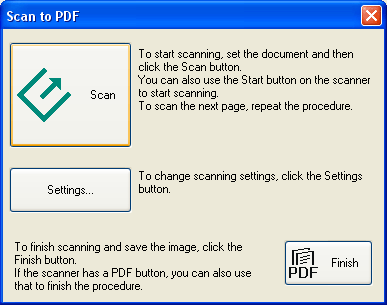 Scanning Directly to a PDF File