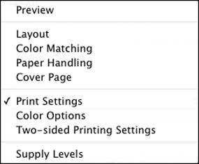 Selecting Basic Print Settings - Mac OS X 10.5/10.6/10.7