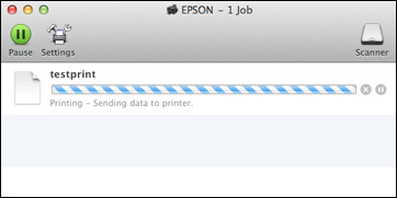 Print Status Window Checking Print Status - Mac OS X