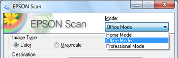 Selecting the Scan Mode