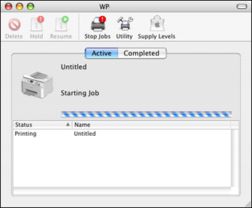 Checking Print Status - Mac OS X 10.4