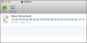 Print Status Window Checking Print Status - OS X