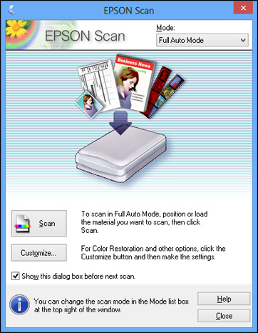 Scanning in Full Auto Mode